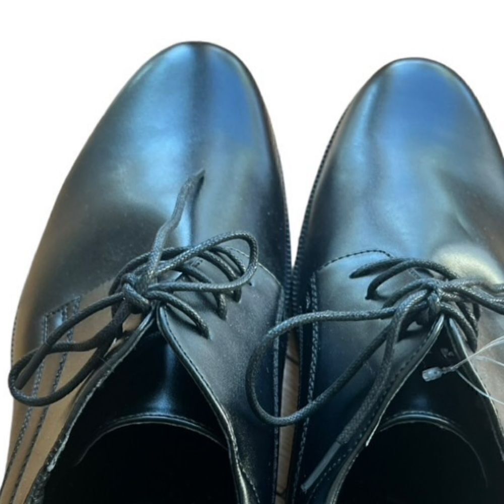 NWOB Van Heusen Larry Black Oxford Lace Up Dress Shoes Memory Foam sz 13 - Picture 7 of 8